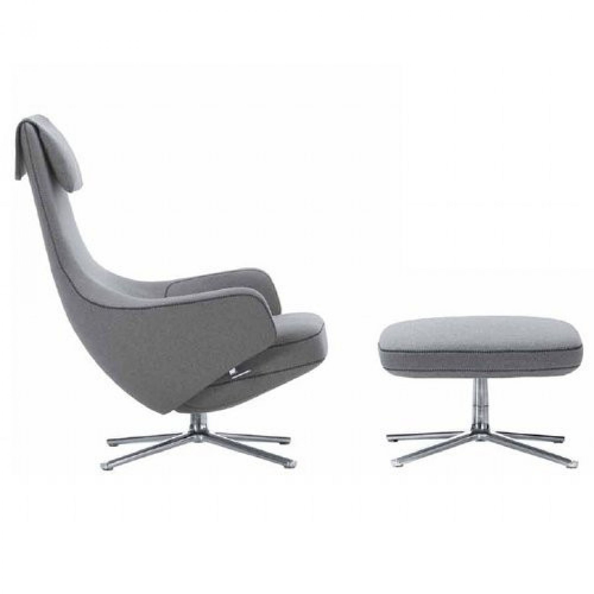 Repos Sessel + Ottoman Vitra